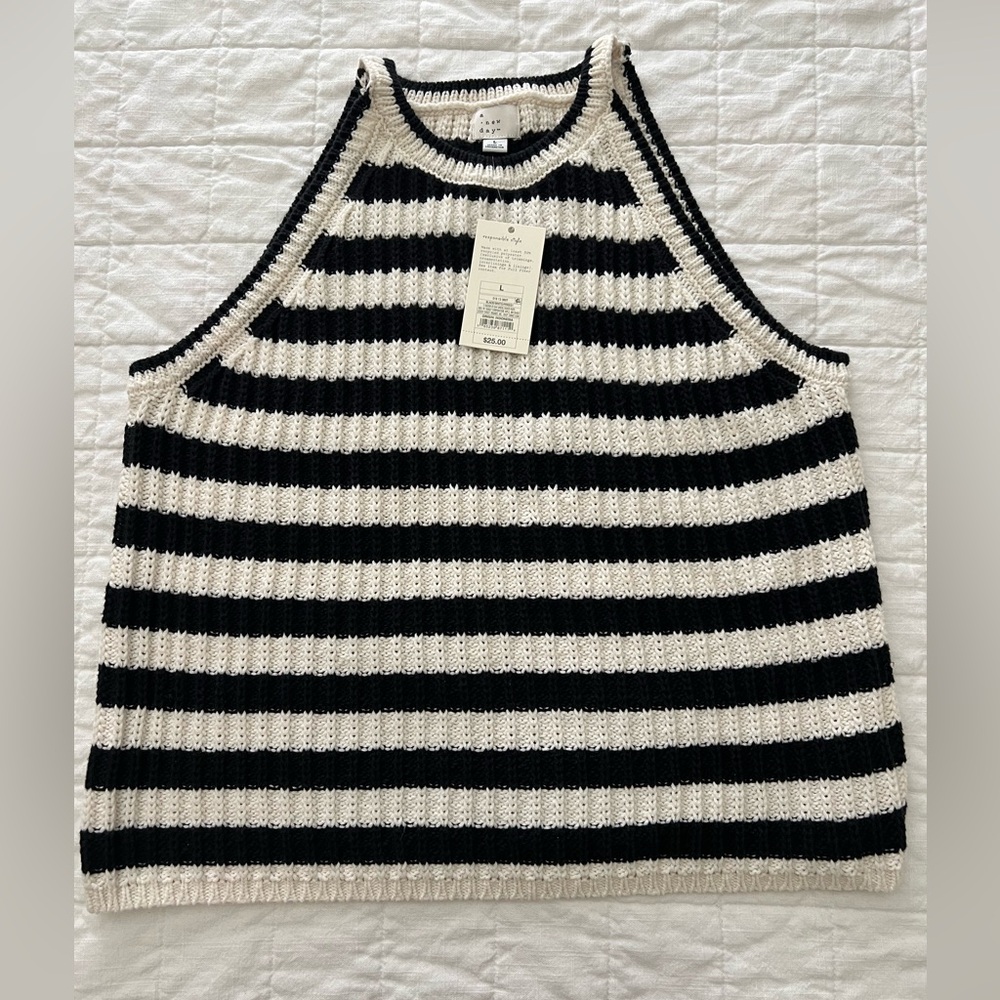 Sweater tank. New with tags. Size large.